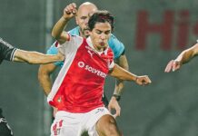 Vitória SC B sobe à liderança da Série A da Liga 3 após empate com o Braga B