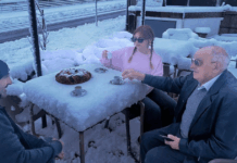 Nas terras altas do Minho, o pequeno-almoço foi acompanhado de neve