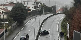 Despiste na Circular Urbana provoca corte temporário da via
