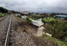 Derrocada corta circulação na Linha do Minho em Barcelos