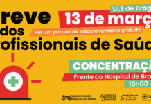 Profissionais de saúde da ULS de Braga convocam greve para 13 de março