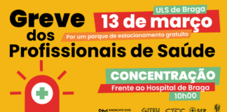 Profissionais de saúde da ULS de Braga convocam greve para 13 de março