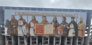 SC Braga ergue ‘Muralha da Liberdade’ na fachada do estádio
