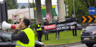 Buzinão em Braga junta centenas contra aumento do custo de vida