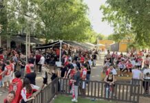 Onda vermelha invade Sevilha: adeptos do SC Braga fazem a festa antes do duelo europeu