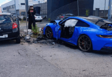 Colisão entre Porsche e Renault Clio no Parque Industrial de Celeirós faz um ferido em Braga