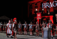 Braga Romana anima noite desta quinta-feira com juramento dos legionários, videomapping e espetáculo de fogo