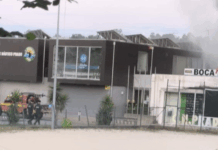 Chamas destroem restaurante na Praia Fluvial do Faial em Prado e mobilizam dezenas de bombeiros