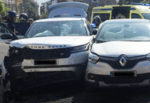 Colisão entre três viaturas na Senhora-a-Branca faz uma ferida e obriga a desencarceramento em Braga