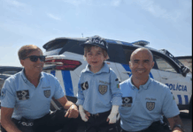 PSP de Braga realiza sonho de Salvador, menino de 6 anos com doença rara, e transforma-o em polícia por um dia