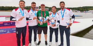 João Ribeiro volta a subir ao pódio mundial e conquista bronze no K4 500 metros