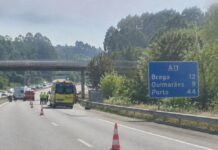 Jovem de 21 anos morre após violenta colisão de mota na A11 em Guimarães