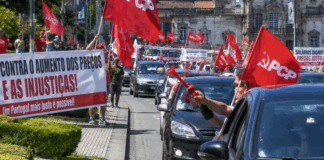 PCP leva protesto contra aumento do custo de vida à rua em Braga